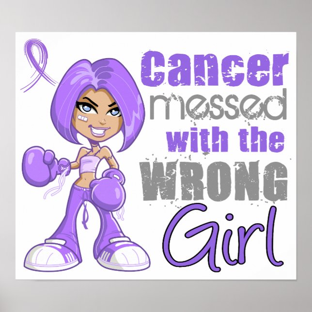 Poster Hodgkins Lymphoma Messagé Avec Une Fille Mauvaise (Devant)