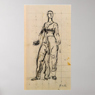 Poster Hodler - Figure 1913 de l'enroulement à pied