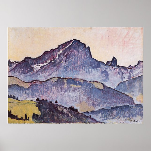 Poster Hodler - Le Grand Muveran De Villars 1912 (Devant)