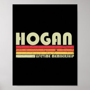 Poster Hogan Nom de famille Funny Retro Vintage 80s 90s A