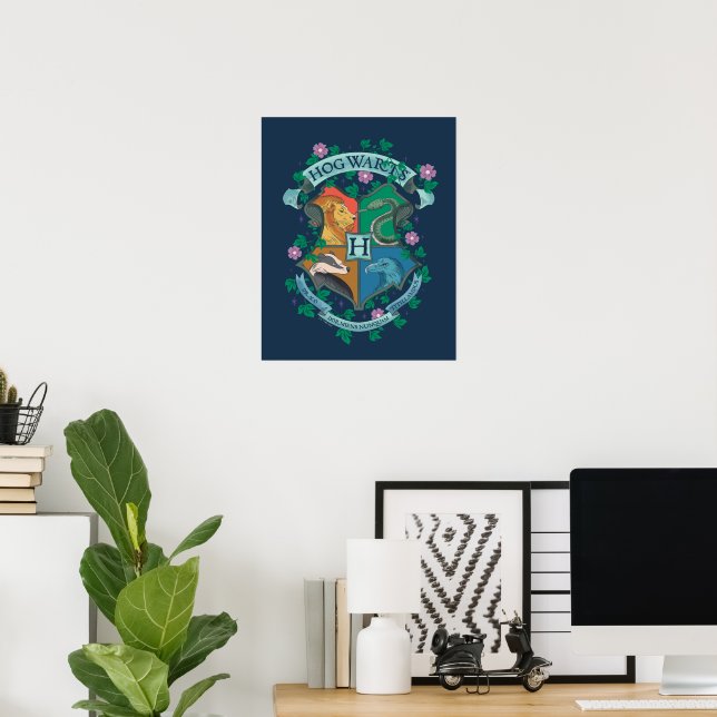 Poster HOGWARTS™ Floral Crest (Bureau à domicile)