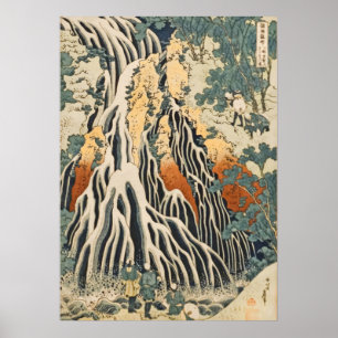 Poster Hokusai - Cascade d'Amida