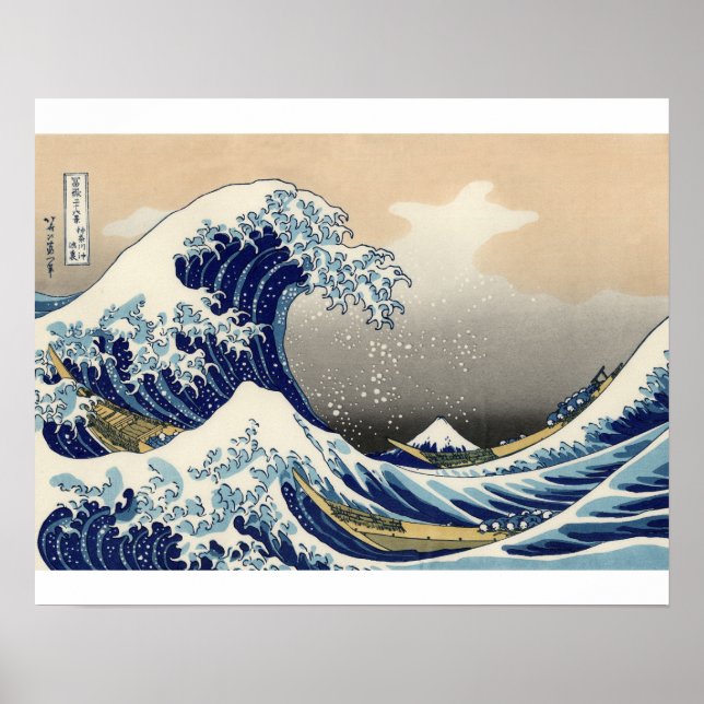 Poster HOKUSAI Grande vague (Devant)