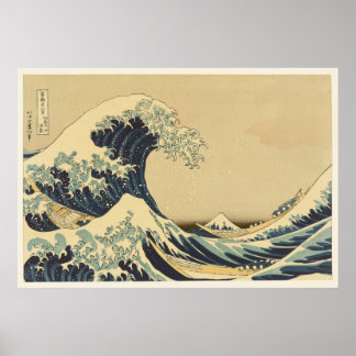 Poster Hokusai Grande vague au large de Kanagawa