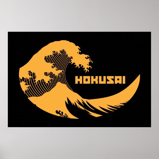 Poster Hokusai - La Grande Vague (Devant)