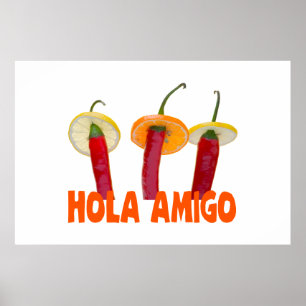 Poster Hola amigo