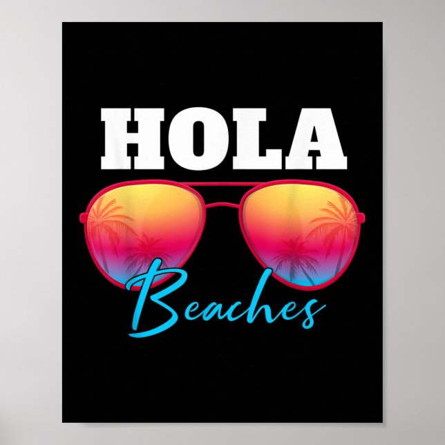 Poster Hola Beach Vacances été Hawaii (Devant)