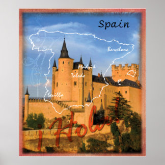 Poster Hola Espagne