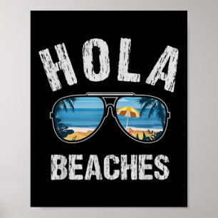 Poster Hola Plages Chars D'Été Pour Hommes Vacances Amusa