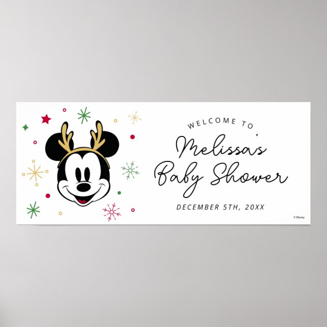 Poster Holiday Mickey and Friends Baby Shower (Devant)