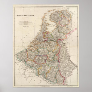 Poster Holland and Belgium