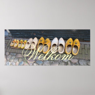 Poster Holland Clogs Néerlandais Chaussures en bois Poste
