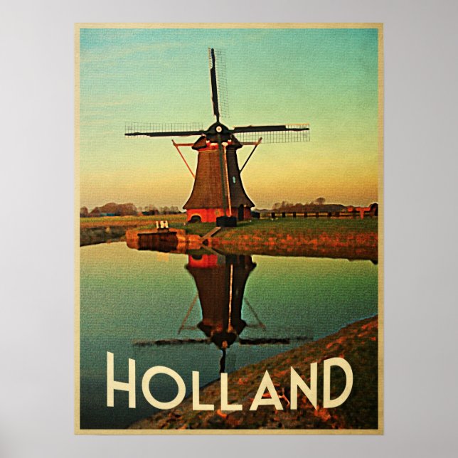 Poster Holland Windmill (Devant)