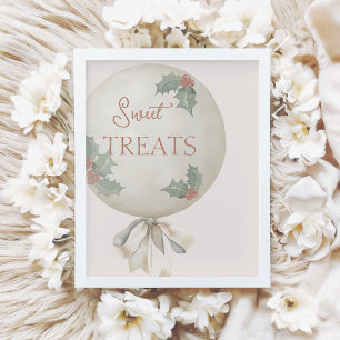 Poster Holly Ballons Vintage Anniversaire Douceurs