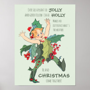 Poster Holly Flower Elizabeth Gordon CC0526