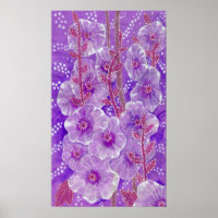 Hollyhock Malva Malva Purge Violet Fleur Florale