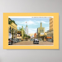 Hollywood Blvd. Carte postale vintage