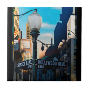 Poster Hollywood Blvd. Ceramic Tile