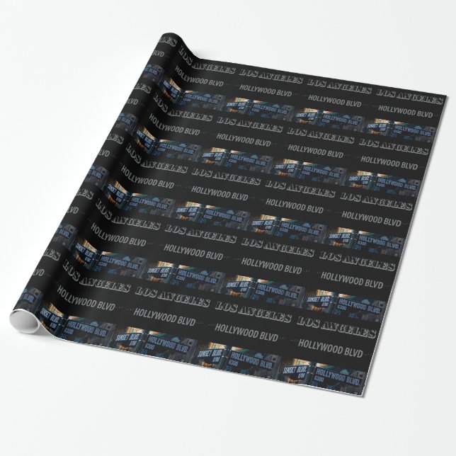 Poster Hollywood Blvd. Wrapping Paper (Unrolled)