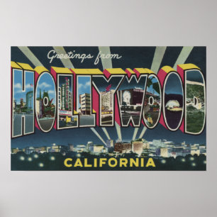 Poster Hollywood, CalifornieGrandes lettres Scènes 2