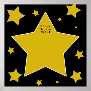 Poster Hollywood Thème Anniversaire Autograph Keepsaké