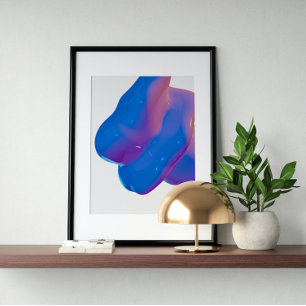 Poster Holographique 80s Art Futuriste Moderne