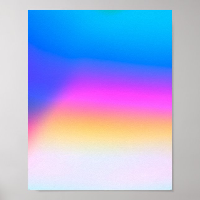 Poster Holographique Huile colorée Vibrant Gradient tenda (Devant)