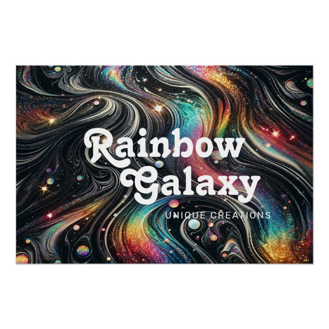 Poster Holographique Parties scintillant arc-en-ciel les  (Devant)