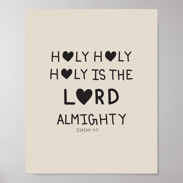 Poster Holy Holy Holy is the lord almighty  (Devant)