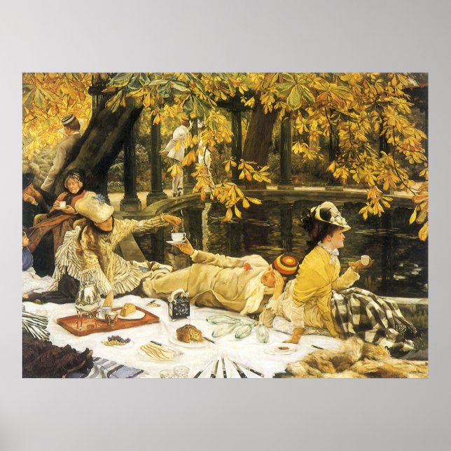Poster Holyday, le pique-nique de James Tissot, Art Victo (Devant)