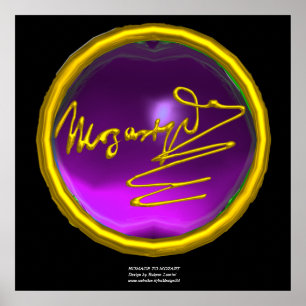 Poster HOMAGE À MOZART, Améthyste violet taille colossale
