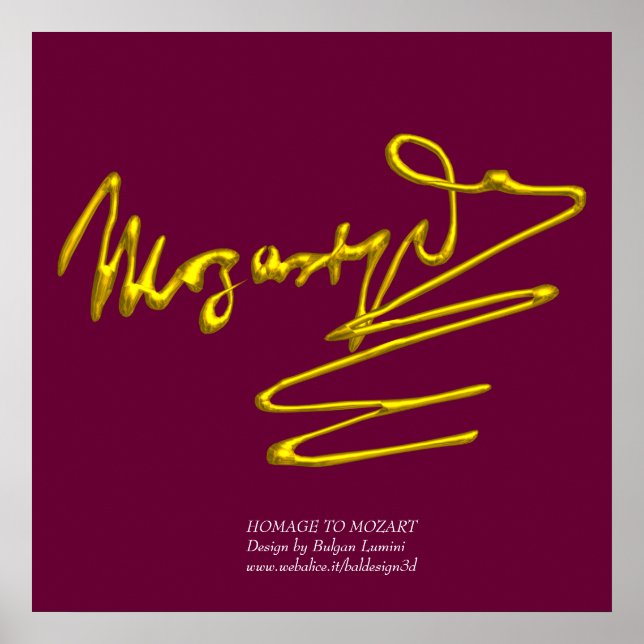 Poster HOMAGE À MOZART, taille colossale (Devant)