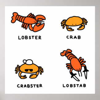 Poster Homard + Crabe