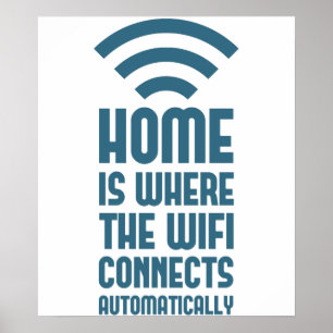 Poster Home Is Where The WIFI Connects Automatically