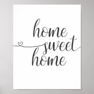 Poster Home Sweet Home, Home décor Imprimer