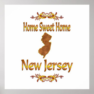 Poster Home Sweet Home New Jersey