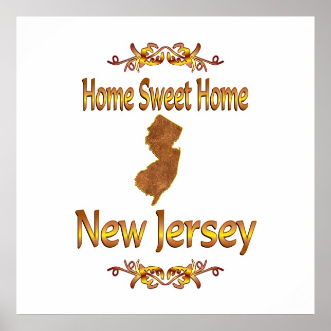 Poster Home Sweet Home New Jersey (Devant)