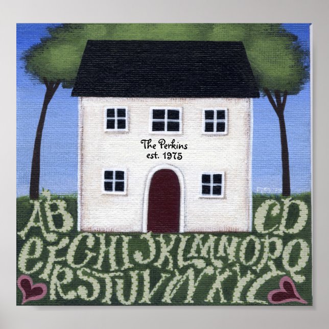 Poster Home Sweet Home Sampler (Devant)