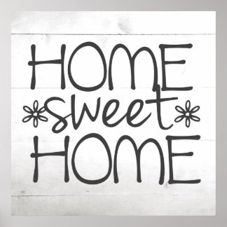 Poster Home Sweet Home Signet Mur Art