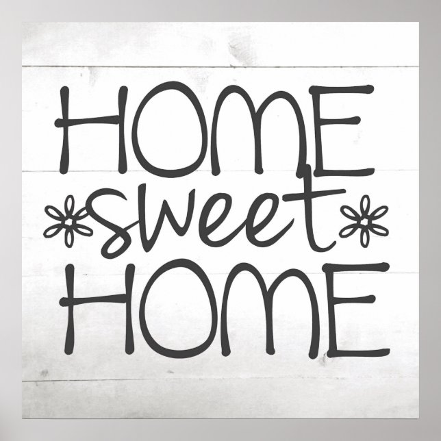Poster Home Sweet Home Signet Mur Art (Devant)