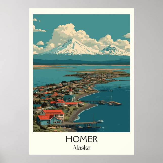 Poster Homer Alaska Spit Kachemak Bay (Devant)