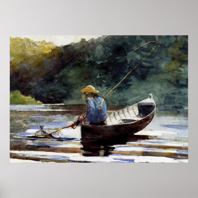 Poster Homer - Boy Fishing (Devant)