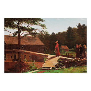 Poster Homer - Old Mill, célèbre peinture,