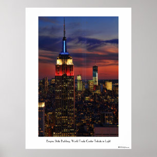 Poster Hommage À La Lumière Le 11 Septembre, World Trade 