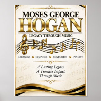 Poster Hommage à l'héritage musical de Moses George Hogan
