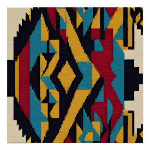 Poster Hommage Abstrait des Amérindiens 01