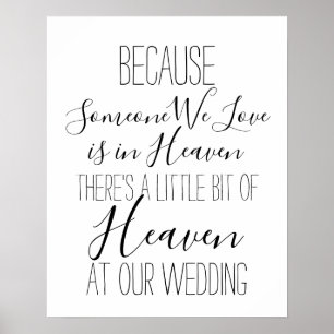 Poster Hommage aux êtres aimés du ciel signe mariage mini