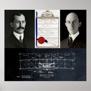 Poster HOMMAGE aux FRÈRES ÉCRITS et aux MACHINES DE VOL
