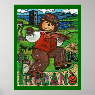 Poster Hommage de Zachary Bear® à l'Irlande