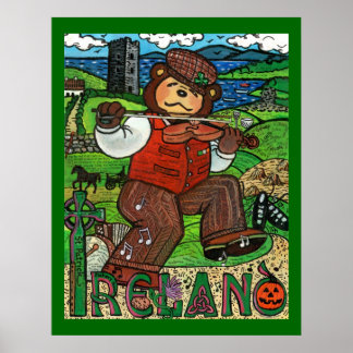 Poster Hommage de Zachary Bear® à l'Irlande